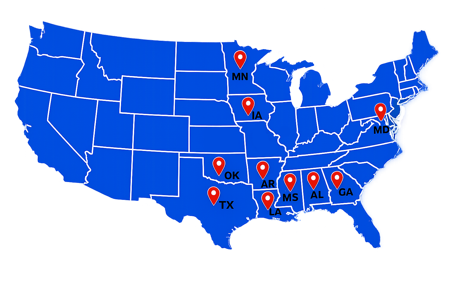 Elite CAC licensed project locations and coverage areas